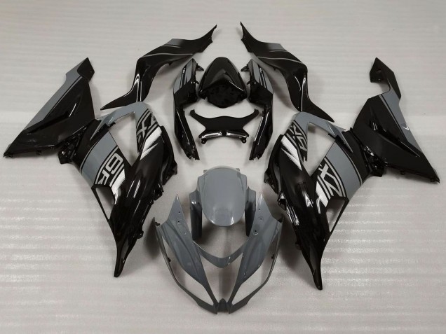 2013-2018 Kawasaki ZX6R Motorcycle Fairings - Nardo Grey Glossy Black Canada