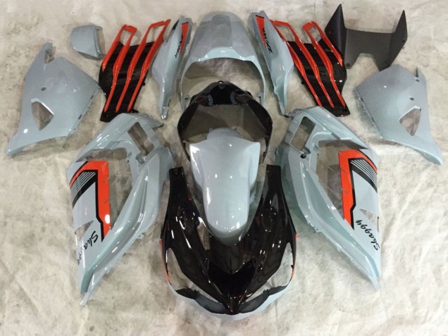 2013-2018 Kawasaki ZX6R Motorcycle Fairings - Nardo Grey Red Black Canada