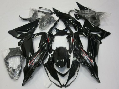 2013-2018 Kawasaki ZX6R Motorcycle Fairings - Glossy Black Silver Red Canada