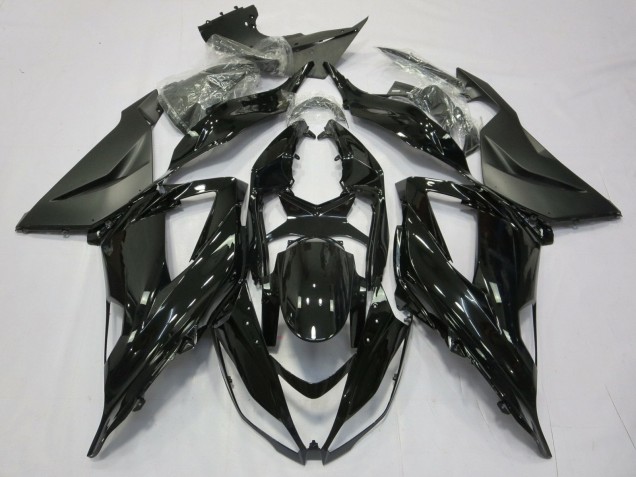 2013-2018 Kawasaki ZX6R Motorcycle Fairing - Glossy Black Matte Black Canada