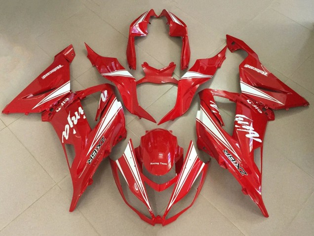 2013-2018 Kawasaki ZX6R Motorcycle Fairings - Red White Canada