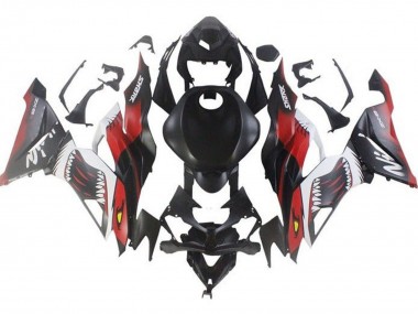 2019-2022 Kawasaki ZX6R Motorcycle Fairings - Matte Black Red White Shark Canada