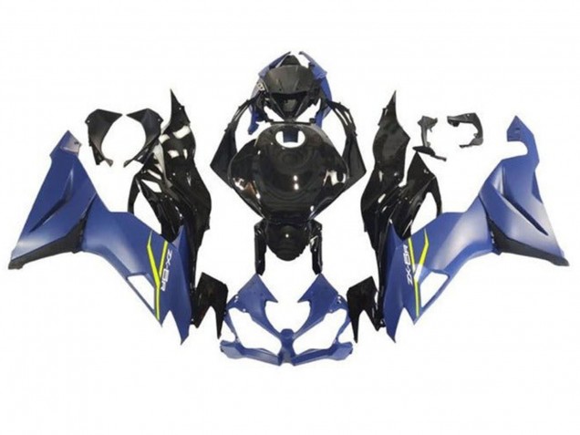 2019-2022 Kawasaki ZX6R Motorcycle Fairings - Matte Blue Glossy Black Canada