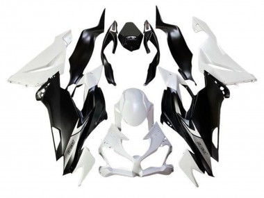2019-2022 Kawasaki ZX6R Motorcycle Fairings - White Matte Black Canada