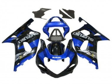 2000-2002 Suzuki GSXR1000 Motorcycle Fairings - Blue Glossy Black Chrome Canada