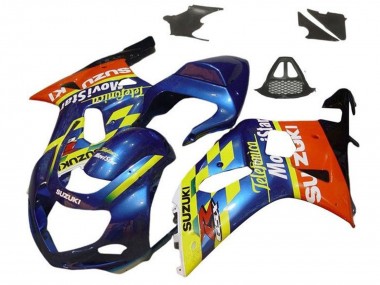 2000-2002 Suzuki GSXR1000 Motorcycle Fairings - Blue Yellow Red Telefonica Motul Canada