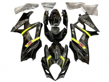 2005-2006 Suzuki GSXR 1000 Motorcycle Fairings - Black Yellow Grey Canada