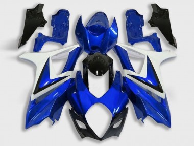2005-2006 Suzuki GSXR 1000 Motorcycle Fairing - White Blue Black Canada