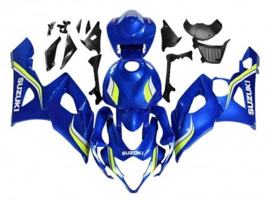 2005-2006 Suzuki GSXR 1000 Motorcycle Fairings - Blue Yellow White Canada
