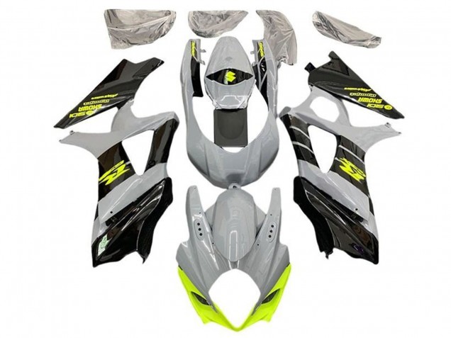 2005-2006 Suzuki GSXR 1000 Motorcycle Fairings - Grey Black Neon Yellow Canada
