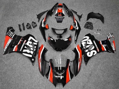 2017-2024 Suzuki GSXR1000 Motorcycle Fairings - Black Red White Stripe Canada