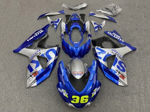 2009-2016 Suzuki GSXR 1000 Motorcycle Fairings - Blue Silver 36 Canada