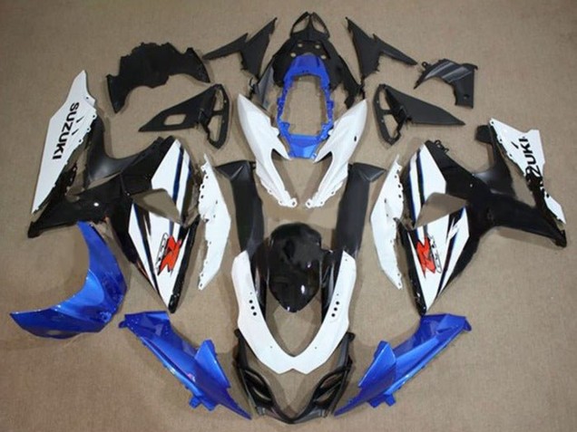 2009-2016 Suzuki GSXR 1000 Motorcycle Fairings Kit - White Blue Black Canada