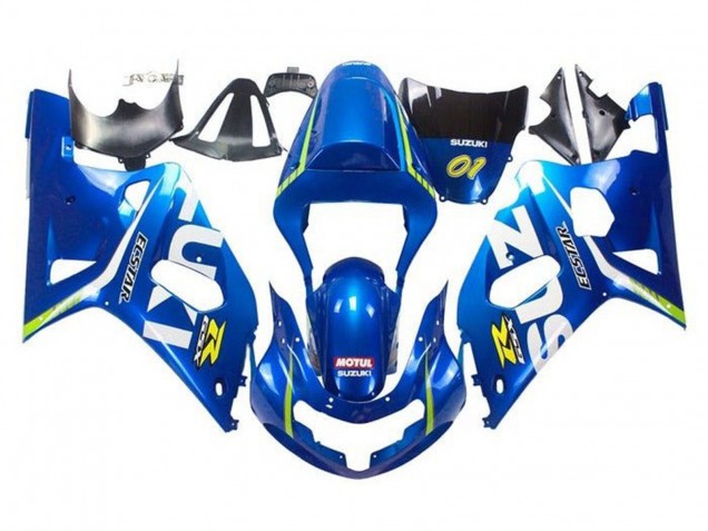 2001-2003 Suzuki GSXR 600 / GSXR 750 Motorcycle Fairings - Blue Yellow Green White Canada
