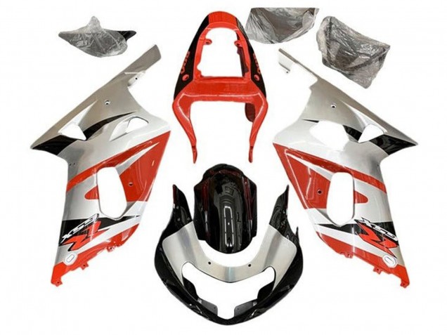 2001-2003 Suzuki GSXR 600 / GSXR 750 Motorcycle Fairings - Silver Red Glossy Black Canada
