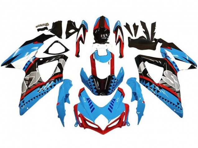 2008-2010 Suzuki GSXR 600 / GSXR 750 Motorcycle Fairings - Blue Red Black Shape Canada