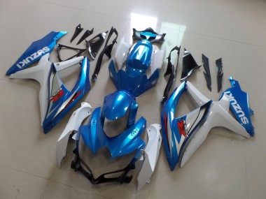 2008-2010 Suzuki GSXR 600 / GSXR 750 Motorcycle Fairing - White Light Blue Red Canada