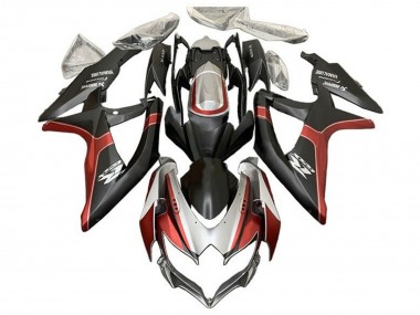 2008-2010 Suzuki GSXR 600 / GSXR 750 Motorcycle Fairings - Silver Red Matte Black Canada