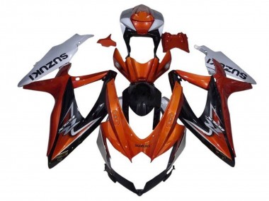 2008-2010 Suzuki GSXR 600 / GSXR 750 Motorcycle Fairing - Silver Orange Glossy Black Canada
