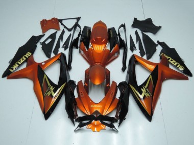 2008-2010 Suzuki GSXR 600 / GSXR 750 Motorcycle Fairings - Orange Gold Black Canada