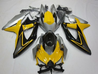 2008-2010 Suzuki GSXR 600 / GSXR 750 Motorcycle Fairings - Yellow Silver Grey Black Canada
