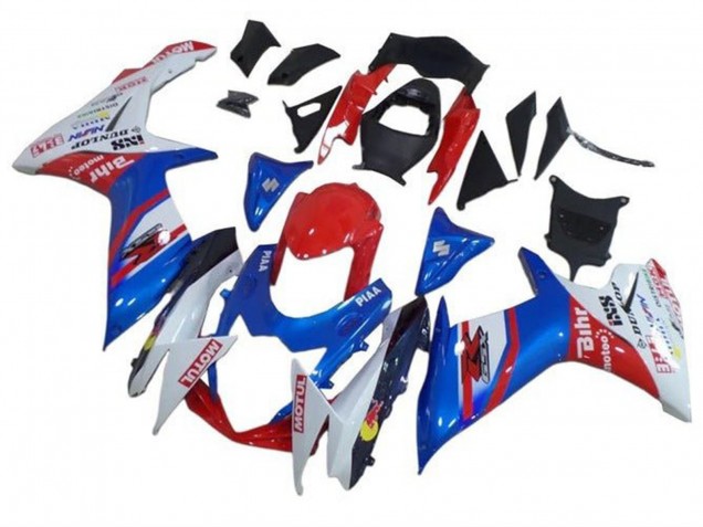 2011-2024 Suzuki GSXR 600 / GSXR 750 Motorcycle Fairings - Blue White Red Motul Canada