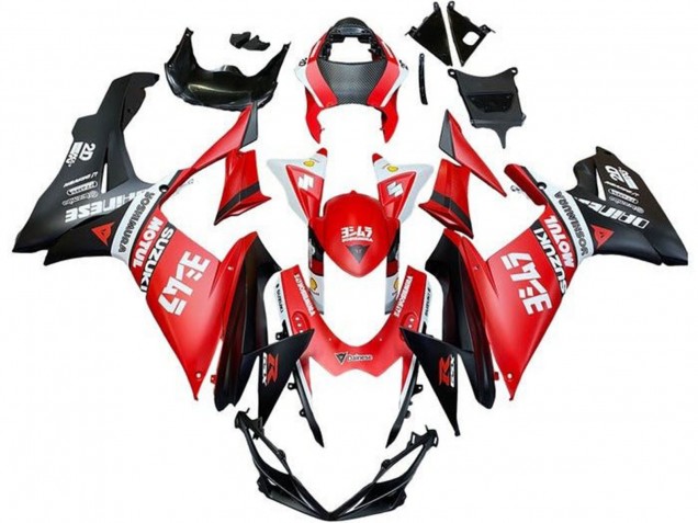 2011-2024 Suzuki GSXR 600 / GSXR 750 Motorcycle Fairings - Red White Black Motul Canada