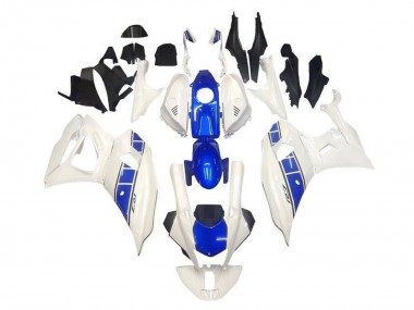 2021-2024 Yamaha YZF R7 Motorcycle Fairings - White Blue Stripe Canada