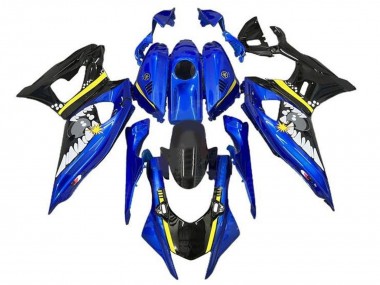 2021-2024 Yamaha YZF R7 Motorcycle Fairings - Blue Black Yellow Shark Canada