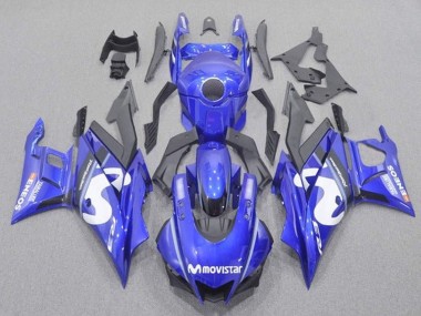 2019-2021 Yamaha YZF R3/R25 Motorcycle Fairings - Blue White Black MoviStar Canada