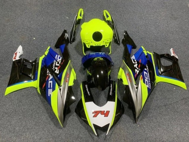 2019-2021 Yamaha YZF R3/R25 Motorcycle Fairings - Neon Yellow White Blue Black 74 Canada