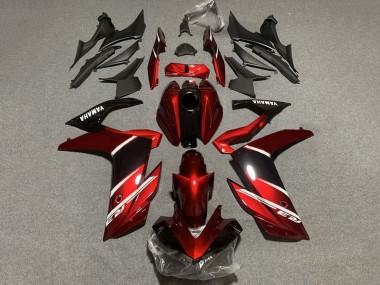 2022-2024 Yamaha YZF R3/R25 Motorcycle Fairings - Red White Glossy Black Canada
