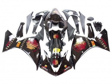2009-2011 Yamaha YZF 1000 R1 Motorcycle Fairings - Glossy Black Red Yellow Sheltes Canada