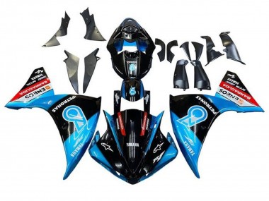 2009-2011 Yamaha YZF 1000 R1 Motorcycle Fairings - Black Light Blue Red Petronas Canada