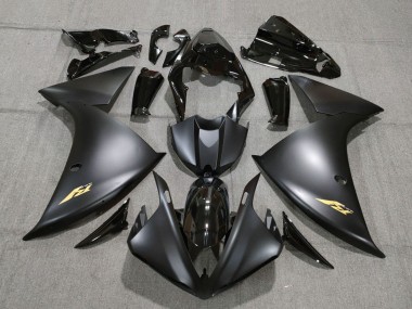 2009-2011 Yamaha YZF 1000 R1 Motorcycle Fairings - Glossy Black Matte Black Gold Canada