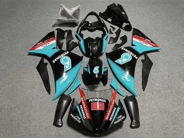 2009-2011 Yamaha YZF 1000 R1 Motorcycle Fairings - Glossy Black Light Blue Red Petronas Canada
