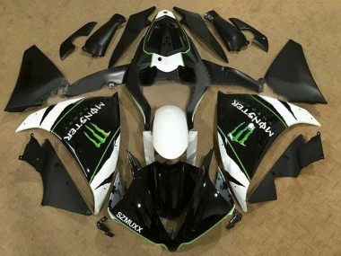 2009-2011 Yamaha YZF 1000 R1 Motorcycle Fairings - White Black Green Monster Energy Canada