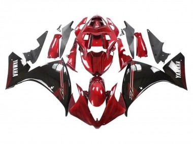 2009-2011 Yamaha YZF 1000 R1 Motorcycle Fairings - Red Glossy Black Canada