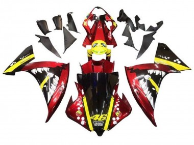 2009-2011 Yamaha YZF 1000 R1 Motorcycle Fairings - Red Yellow Black Shark Canada
