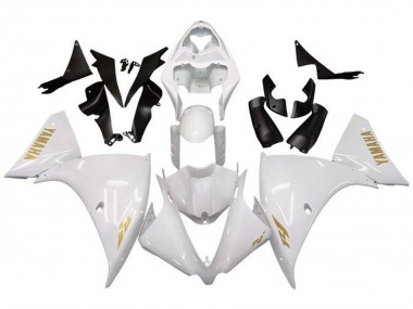 2009-2011 Yamaha YZF 1000 R1 Motorcycle Fairings - White Gold Decal Canada