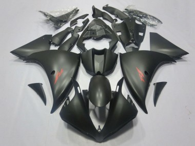 2009-2011 Yamaha YZF 1000 R1 Motorcycle Fairings - Matte Black Red Decal Canada