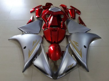 2009-2011 Yamaha YZF 1000 R1 Motorcycle Fairings - Silver Red Canada