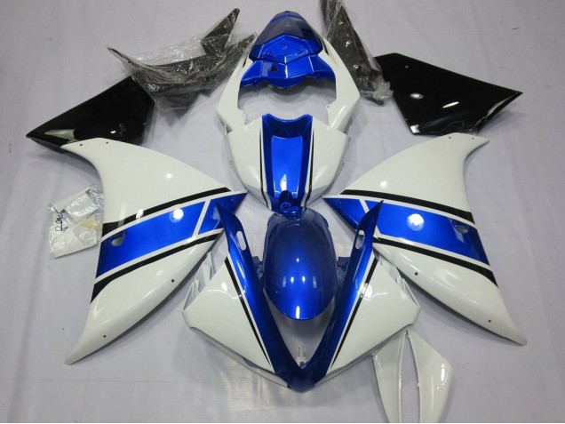 2009-2011 Yamaha YZF 1000 R1 Motorcycle Fairings - White Blue Black Canada