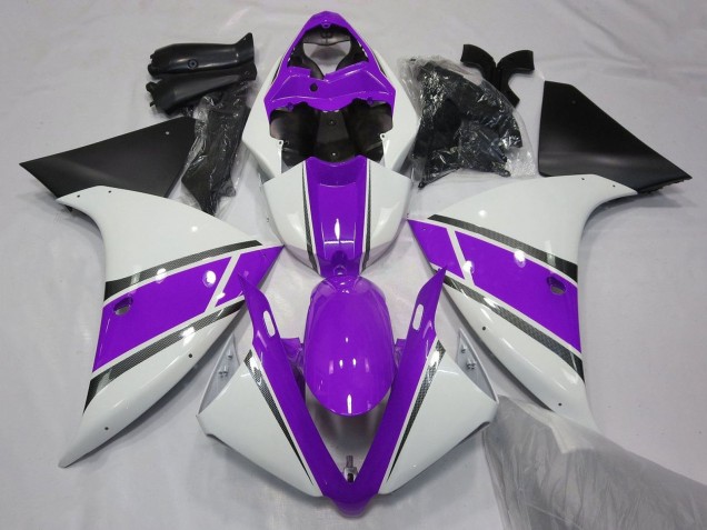 2009-2011 Yamaha YZF 1000 R1 Motorcycle Fairings - White Purple Black Canada