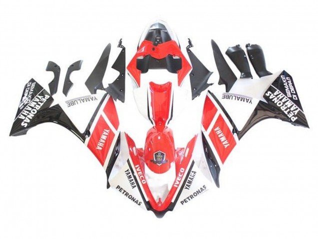 2009-2011 Yamaha YZF 1000 R1 Motorcycle Fairings - White Red Black Petronas Canada