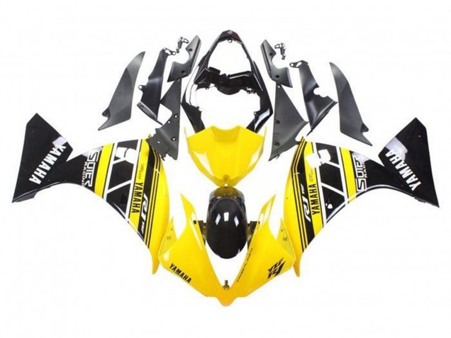 2009-2011 Yamaha YZF 1000 R1 Motorcycle Fairings - Yellow White Black Stripe Canada