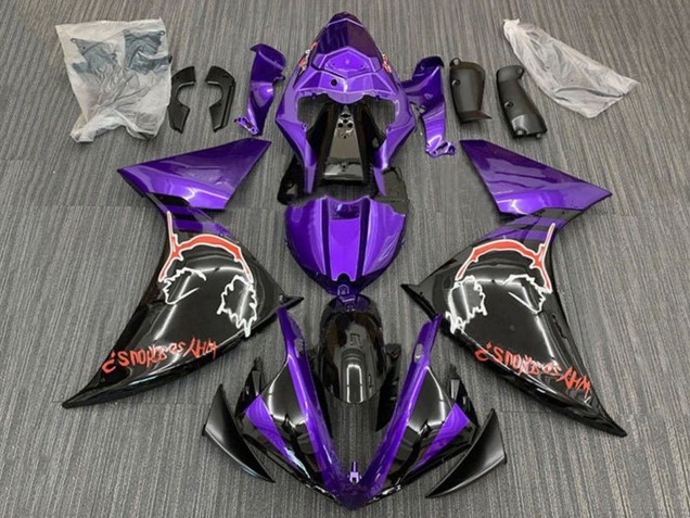 2012-2014 Yamaha YZF 1000 R1 Motorcycle Fairings - Purple Glossy Black Red Joker Canada