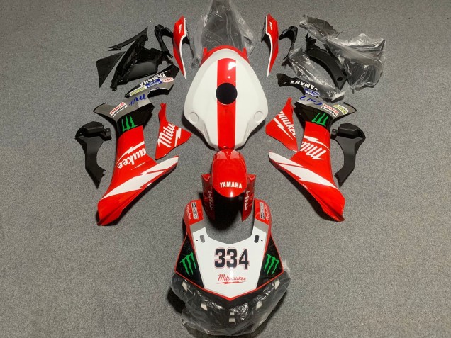 2015-2019 Yamaha YZF 1000 R1 Motorcycle Fairings - White Red Black Green Monster Milwaukee 334 Canada