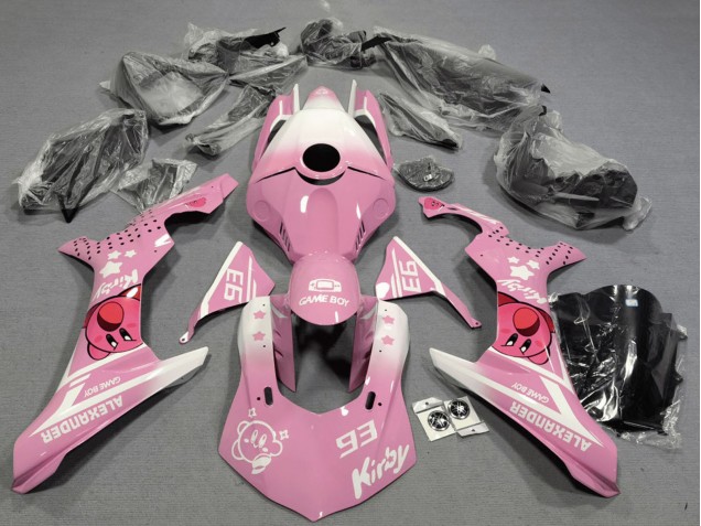 2020-2025 Yamaha YZF 1000 R1 Motorcycle Fairings - Pink White Kirby Canada