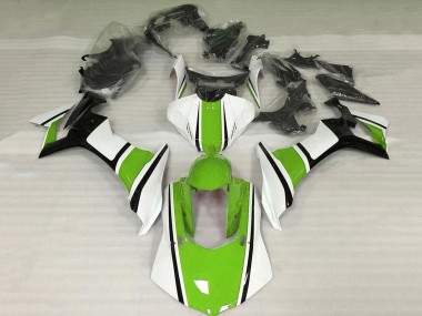 2020-2025 Yamaha YZF 1000 R1 Motorcycle Fairing - White Green Glossy Black Canada